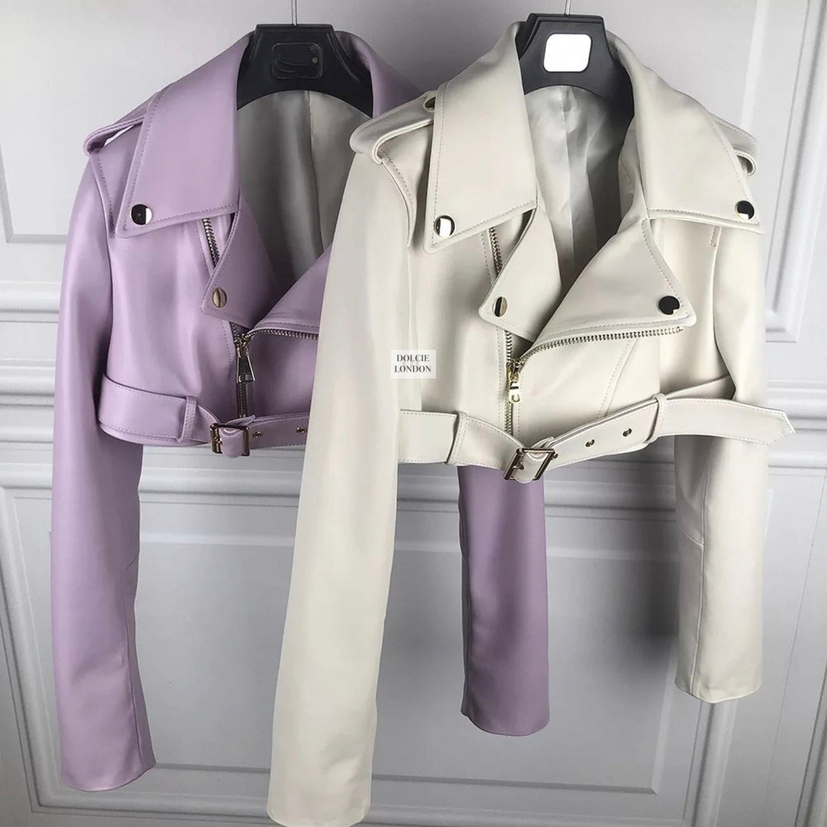 Cropped Biker Leather Jacket – Dolcie London