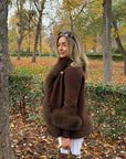 Fur Collar & Cuffs Cashmere Coat