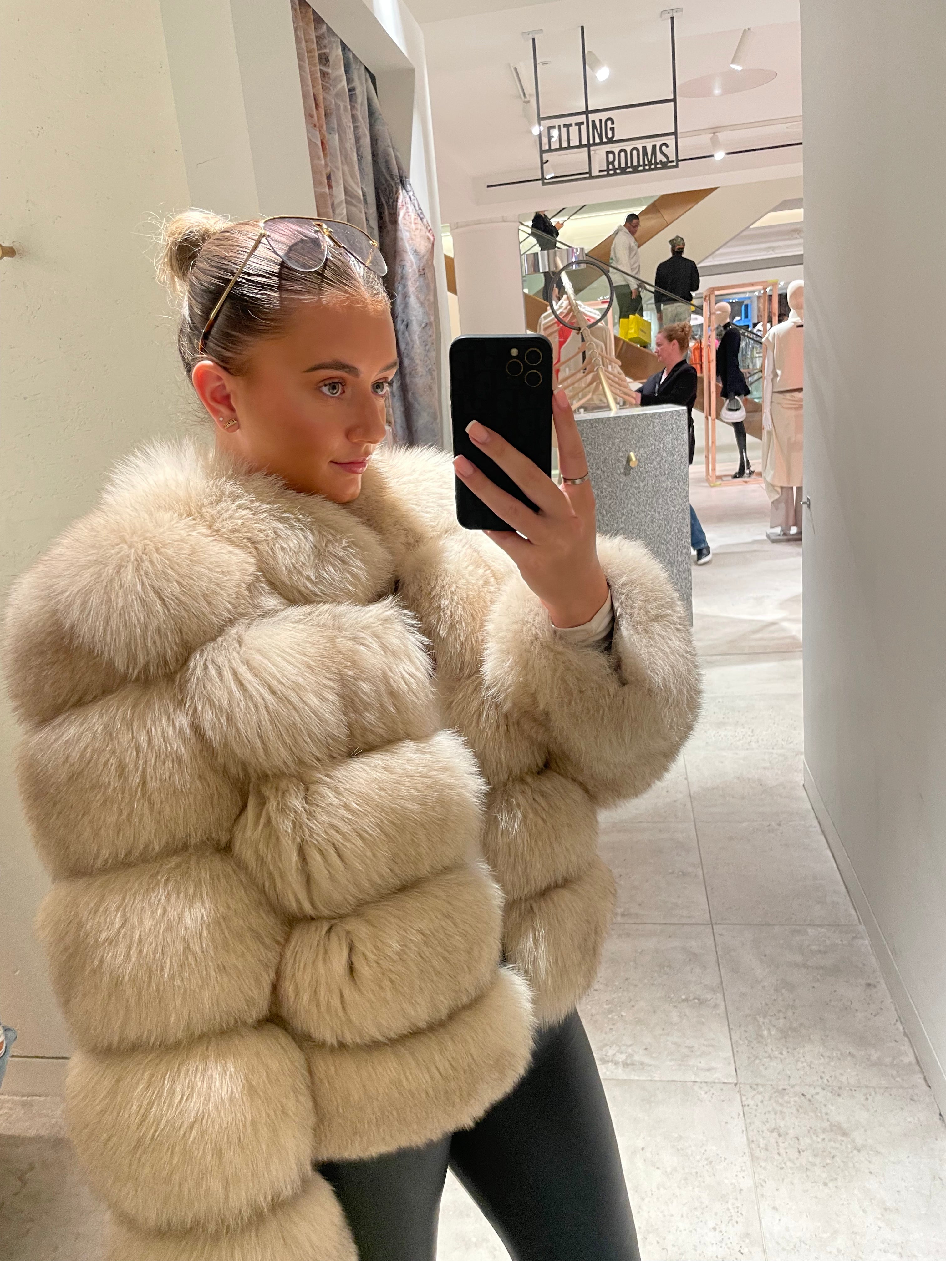 Bubble fur coat on sale