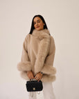 Fur Collar & Cuffs Cashmere Coat