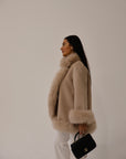 Fur Collar & Cuffs Cashmere Coat