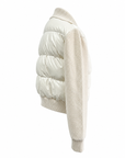 Mink Fur Down Collar Jacket with Knit Sleeve