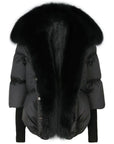 Down Puffer Jacket with Fur Collar