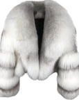 Straight Rows Collar Coat - Cross Fox