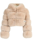 beige fur coat
