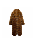 Long bubble fox fur coat with oversized collar – Dolcie London