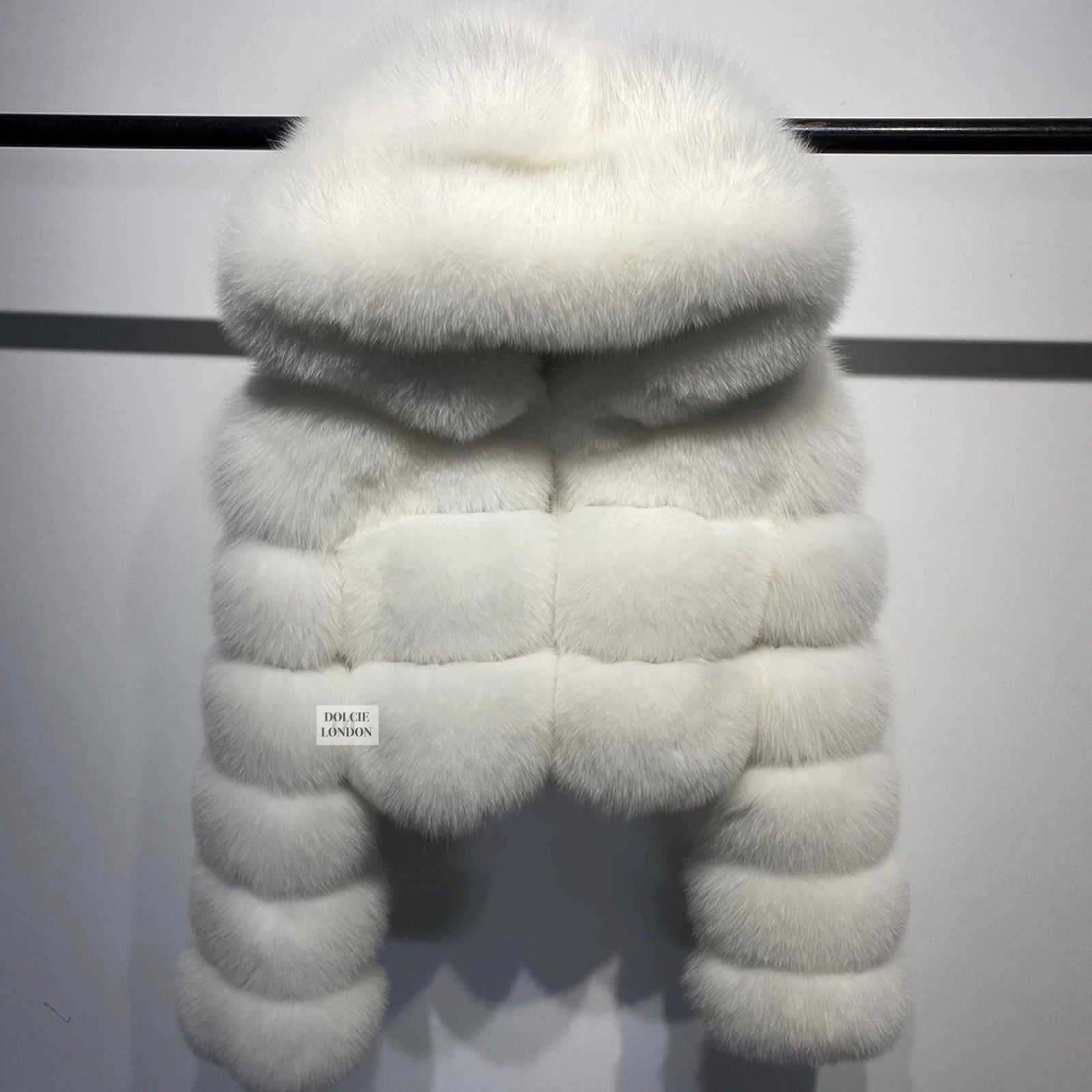 white fur coat