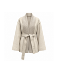 Beige cashmere wool belted cardigan – Dolcie London