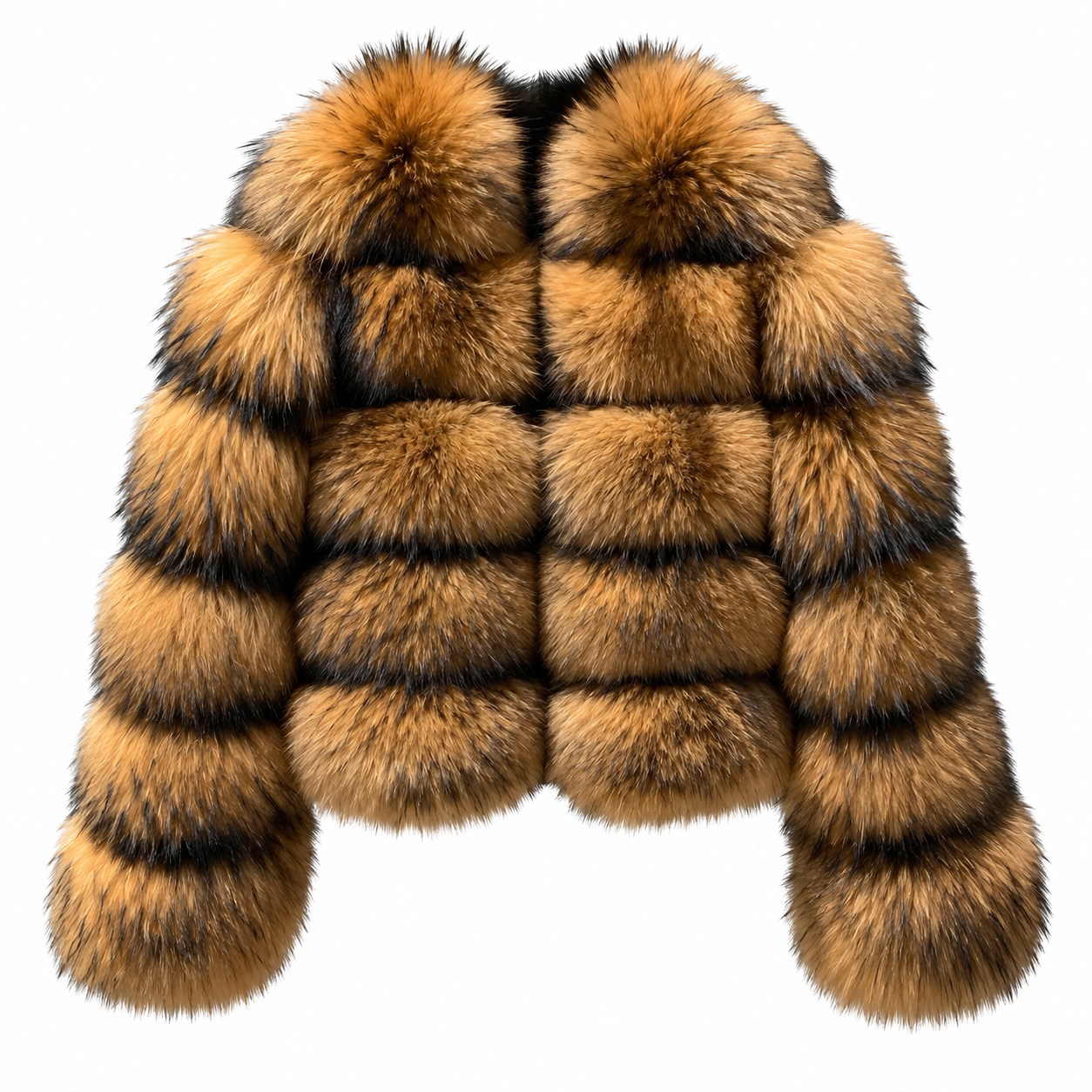 Bubble Cropped Coat - Raccoon