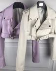 Cropped Biker Leather Jacket