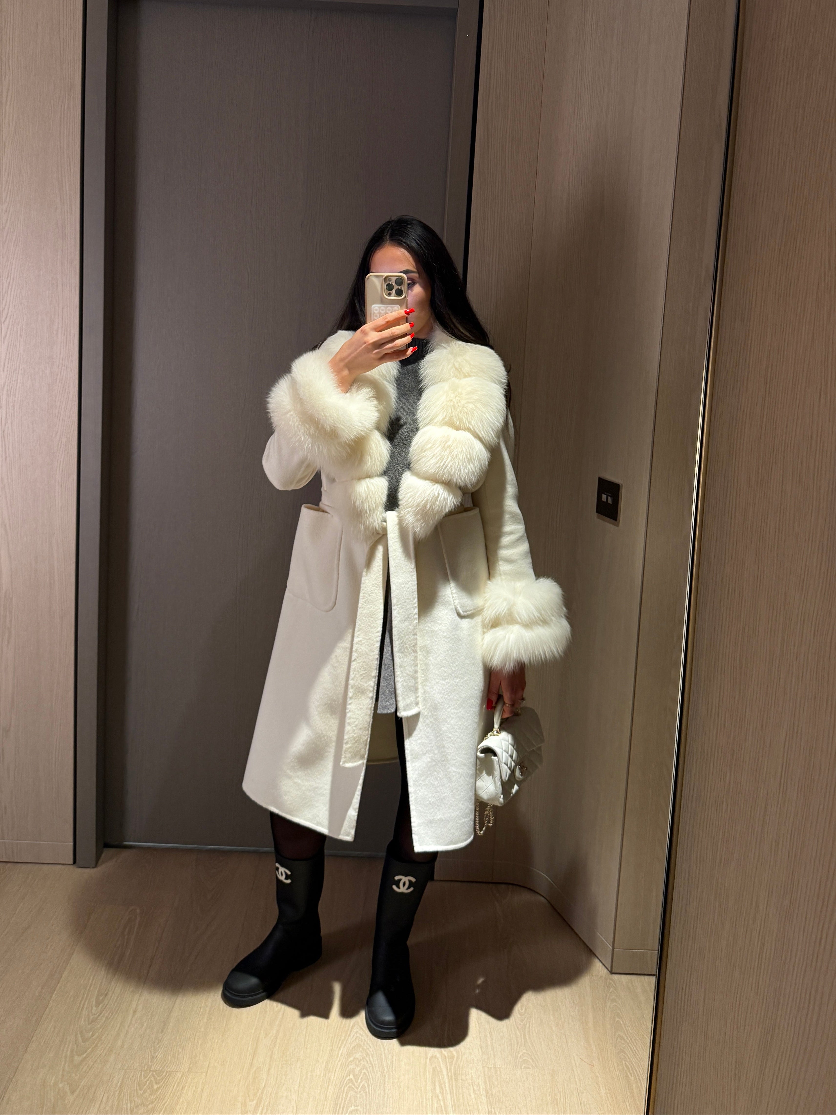 Cashmere Coat with Fur | Shop Sale | Dolcie London