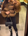 Bubble Cropped Coat - Raccoon