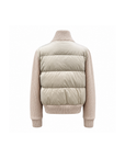 Beige mink fur down collar jacket – back view