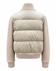Mink Fur Down Collar Jacket with Knit Sleeve