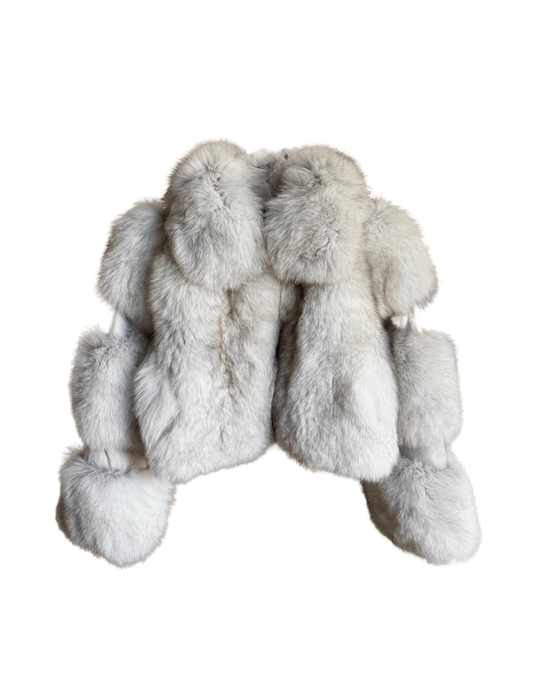 Cropped Collar Coat with Leather Sleeves