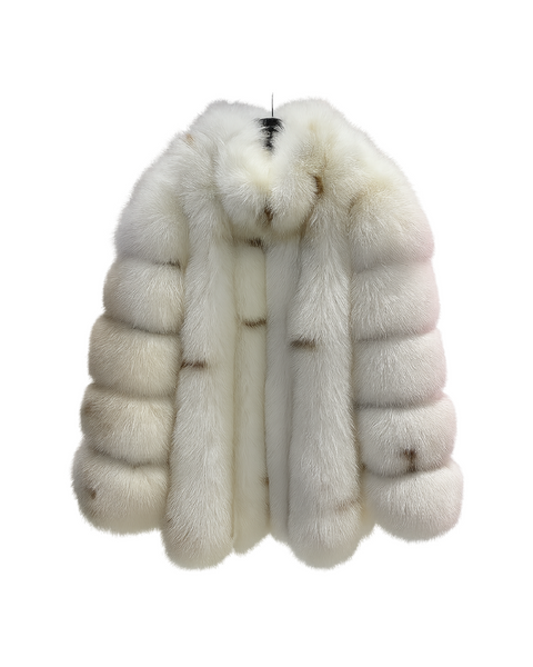 Long Collar Fur Coat - Ivory Mink – Dolcie London