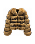 Bubble cropped raccoon fur coat – Dolcie London