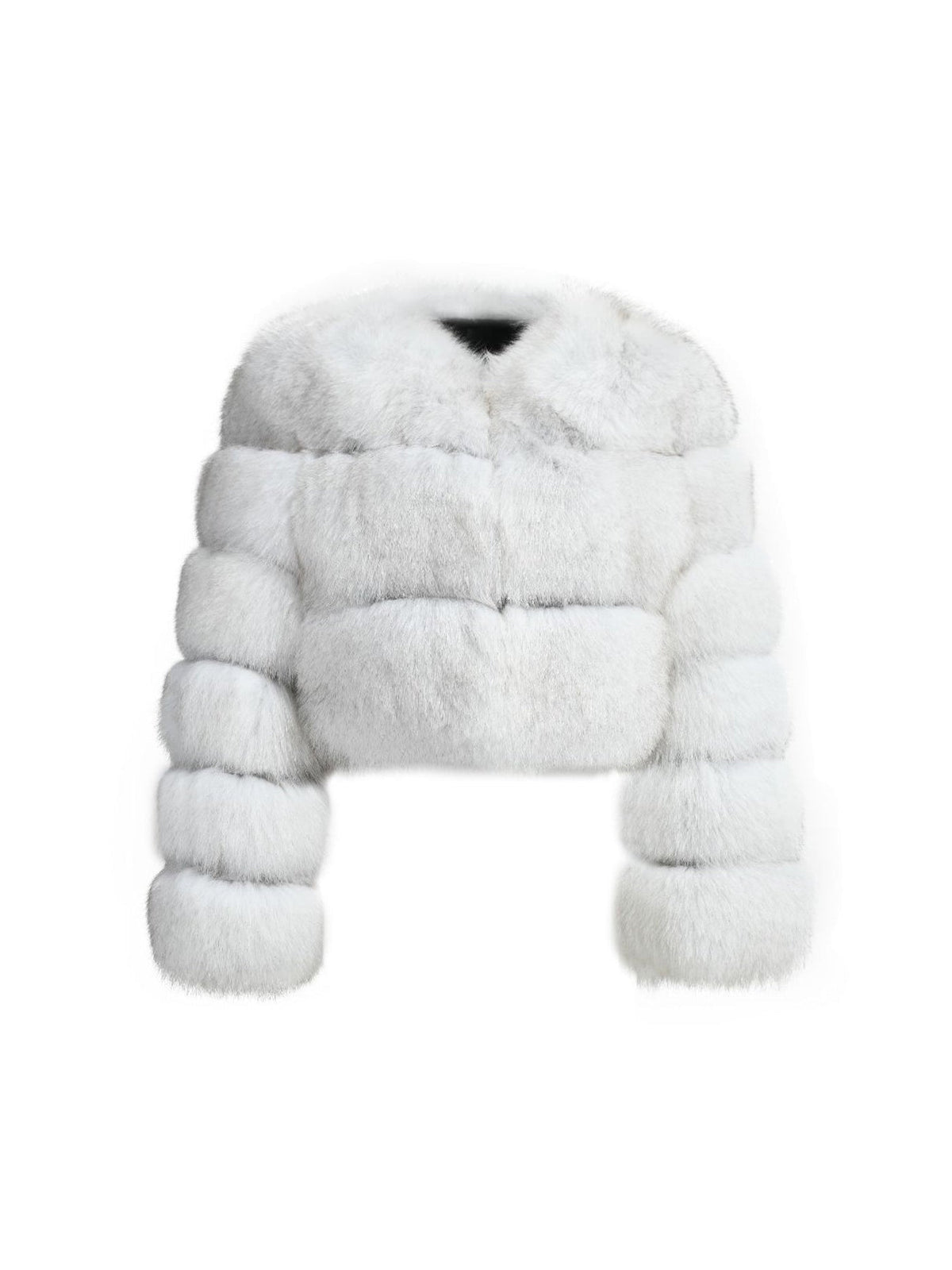 Bubble mini cropped fox fur coat – view 5