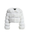 Bubble mini cropped fox fur coat – view 5