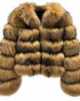 Bubble Cropped Coat - Raccoon