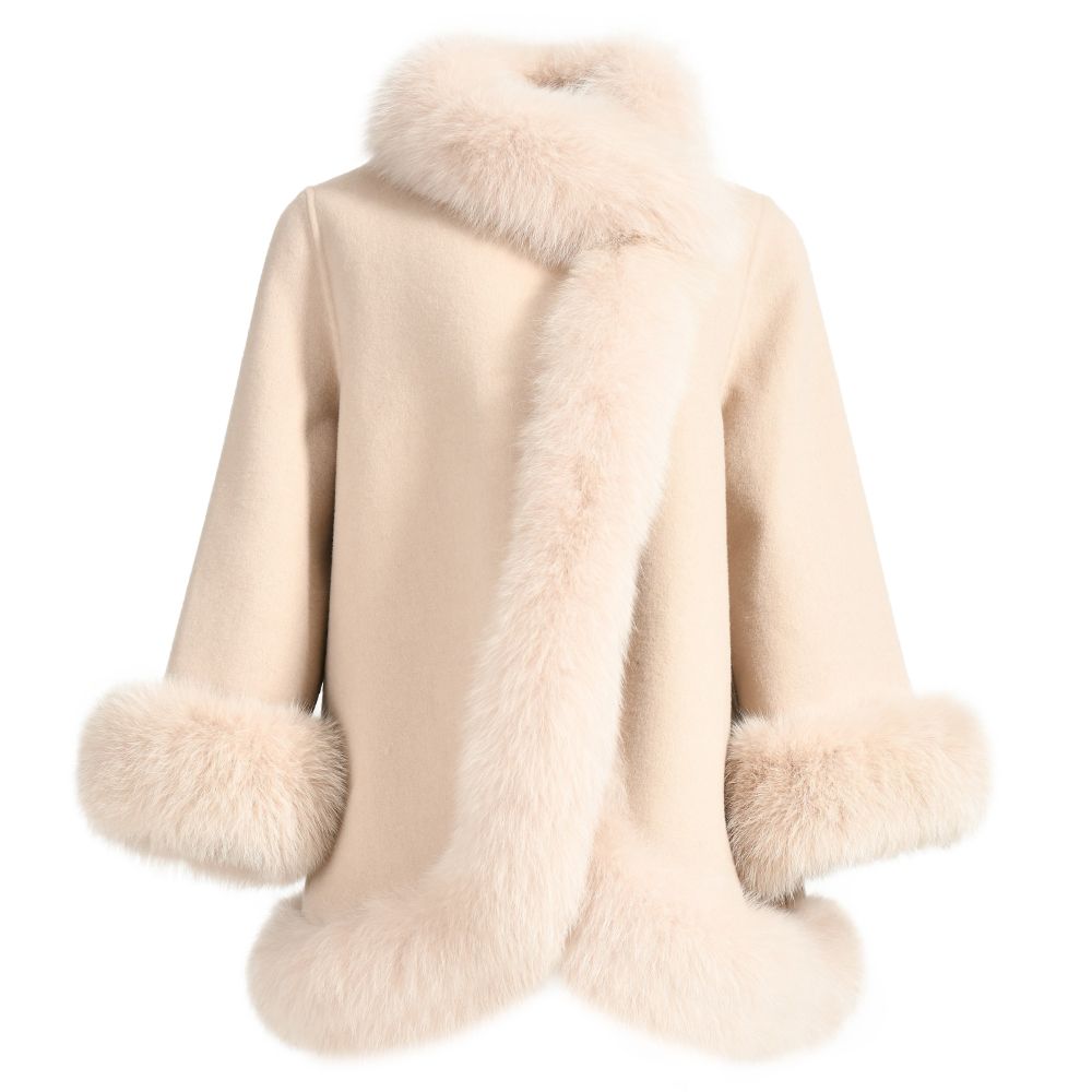Cashmere wool coat made with real fur collar &amp; cuffs. Fur coat with collar. Cashmere jacket. Cashmere coat with fur. Fur coat. Women's real fur cashmere coats, luxurious coats with fur, and elegant fur coats. Made from the highest quality of soft cashmere and wool blends. winter fashion. winter outfit. fur coat outfit