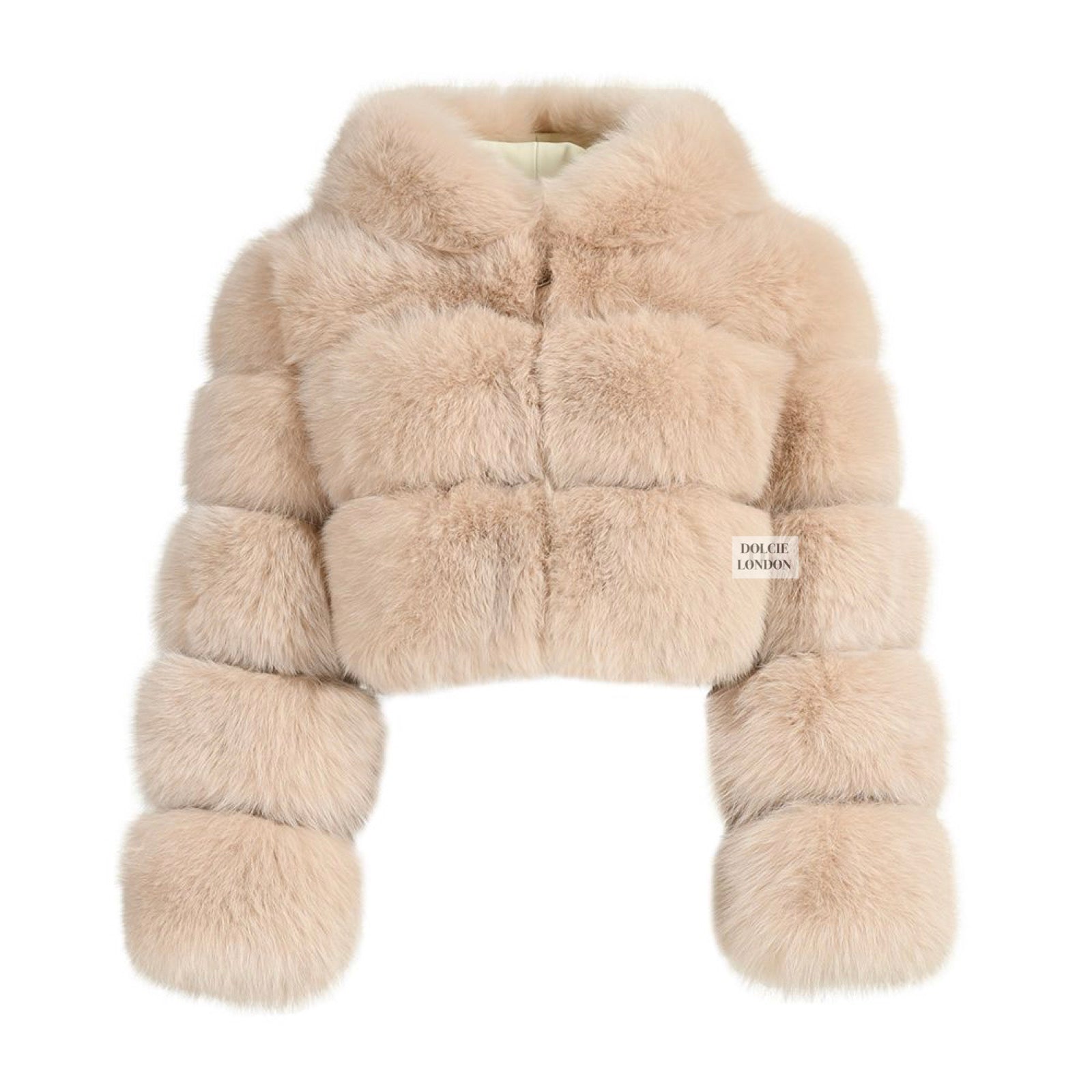 beige fur coat