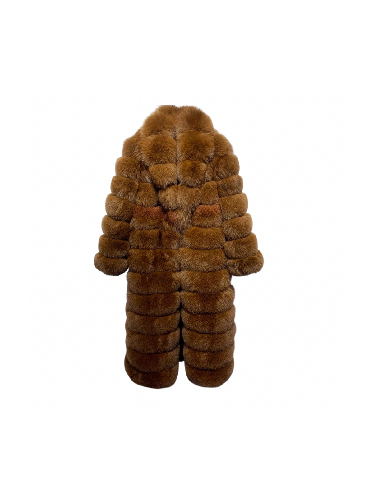 Long bubble fox fur coat with oversized collar – Dolcie London