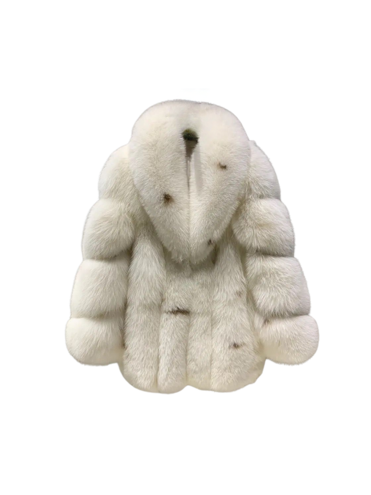 Midi fox fur coat with collar – view 2