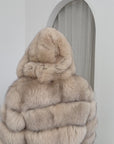 Cropped Mini Hooded Coat