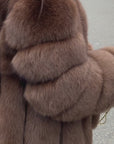 Straight Rows Long Collar Coat