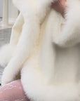 Fur Collar & Cuffs Cashmere Coat