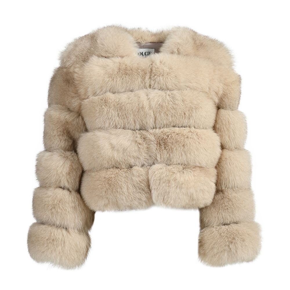 Bubble fur cheap coat with hood